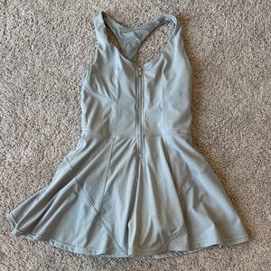 POPFLEX Match Point Grey Front Zip Workout Dress Medium